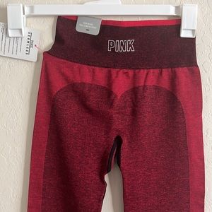 *never worn* red/black Victoria’s Secret Pink Sport seamless leggings